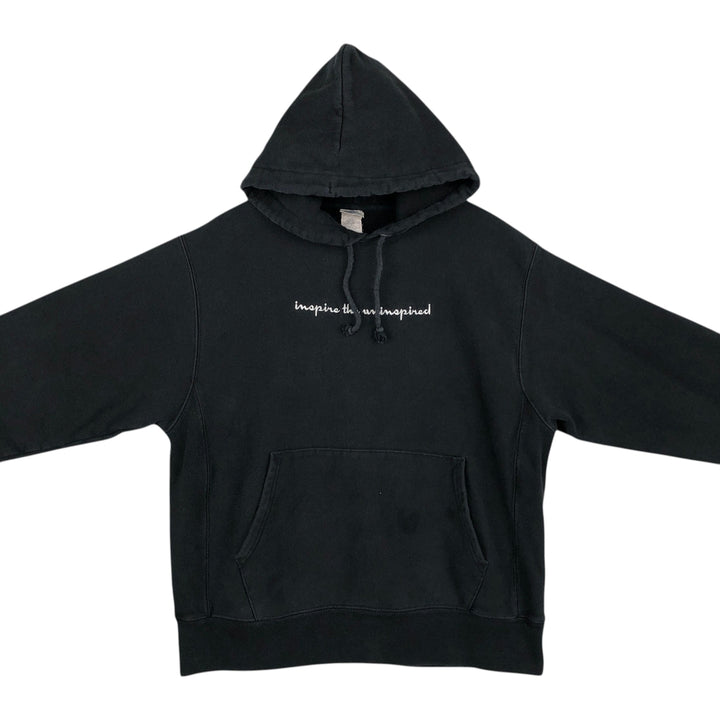 2000'S Champion Reverse Weave Replica Sweatshirt Pullover Hoodie with Solid Color Tag, Men's Size L (approx.) cotton black type Vintage Second Hand