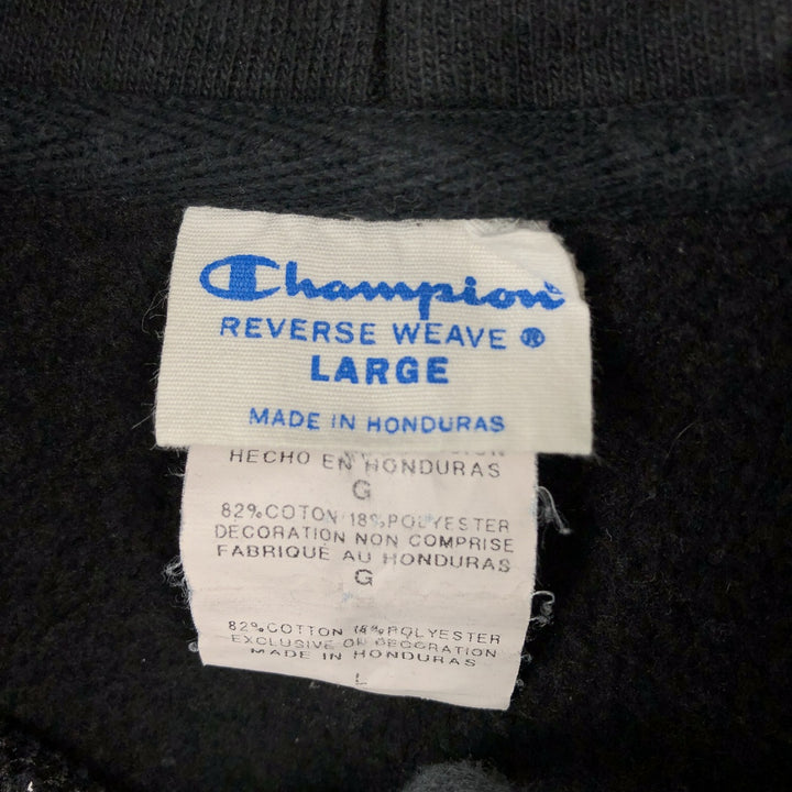 2000'S Champion Reverse Weave Replica Sweatshirt Pullover Hoodie with Solid Color Tag, Men's Size L (approx.) cotton black type Vintage Second Hand