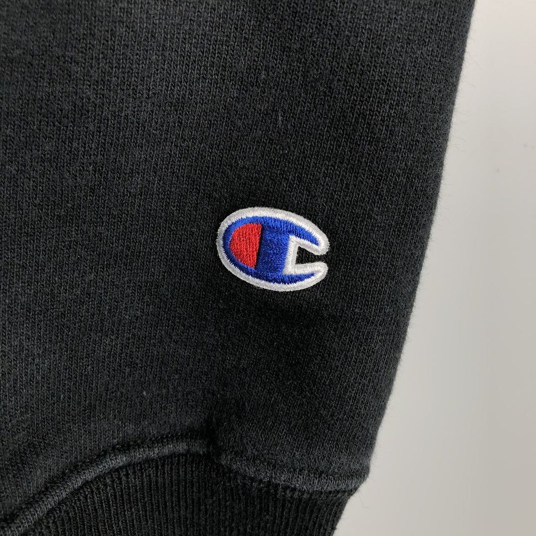 2000'S Champion Reverse Weave Replica Sweatshirt Pullover Hoodie with Solid Color Tag, Men's Size L (approx.) cotton black type Vintage Second Hand