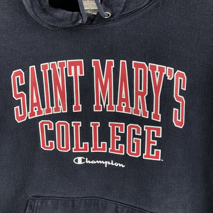 2000'S Champion REVERSE WEAVE Reverse Weave College Sweatshirt Pullover Hoodie, Men's Size L cotton navy blue type Vintage Second Hand