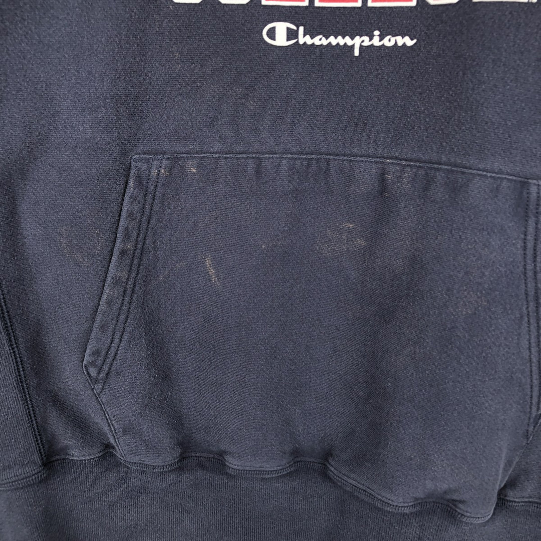2000'S Champion REVERSE WEAVE Reverse Weave College Sweatshirt Pullover Hoodie, Men's Size L cotton navy blue type Vintage Second Hand