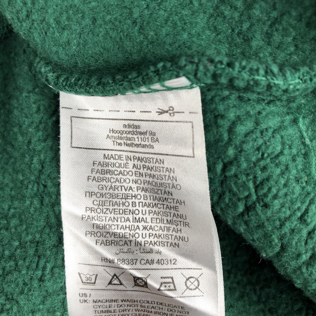 Adidas sweatshirt pullover hoodie, men's size L cotton green type Vintage Second Hand