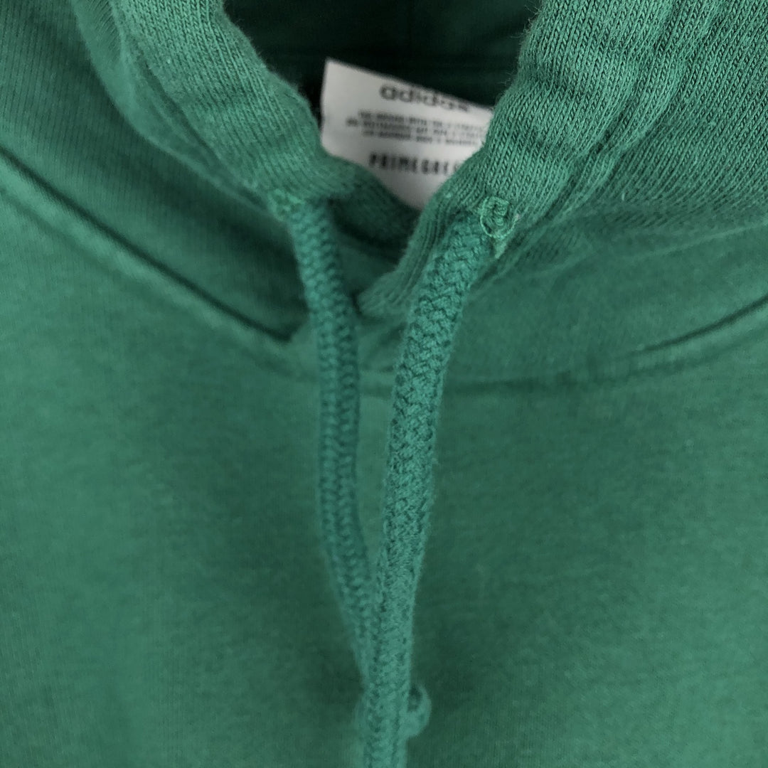 Adidas sweatshirt pullover hoodie, men's size L cotton green type Vintage Second Hand