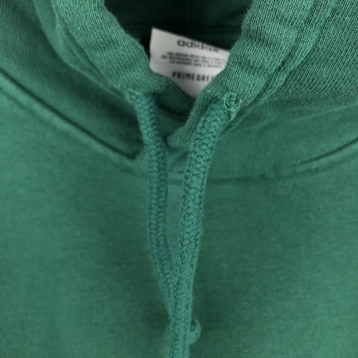 Adidas sweatshirt pullover hoodie, men's size L cotton green type Vintage Second Hand
