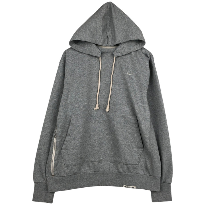 Nike Dri-FIT sweatshirt pullover hoodie, men's size L cotton gray type Vintage Second Hand