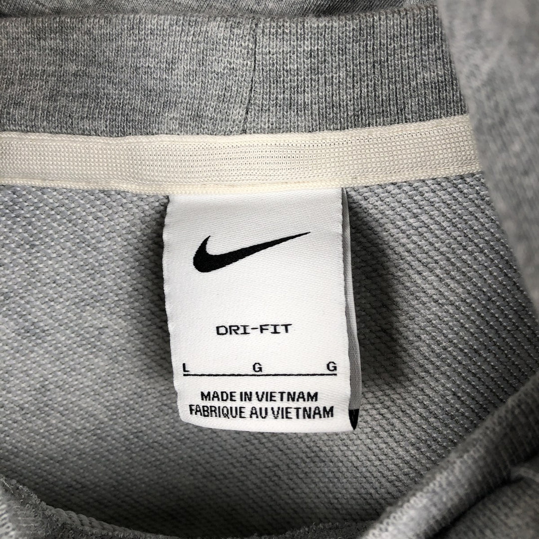 Nike Dri-FIT sweatshirt pullover hoodie, men's size L cotton gray type Vintage Second Hand
