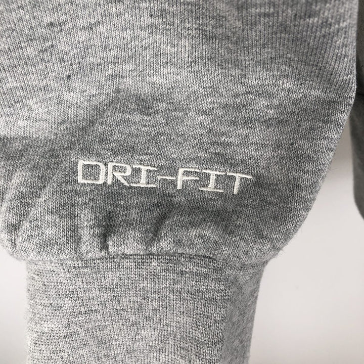 Nike Dri-FIT sweatshirt pullover hoodie, men's size L cotton gray type Vintage Second Hand