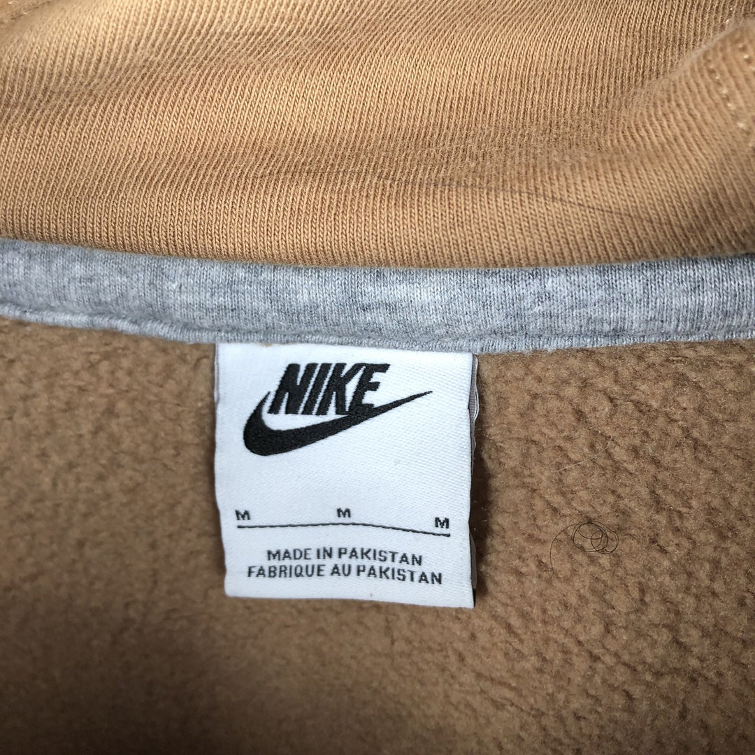Nike Sweat Pullover Hoodie, Men's Size M cotton Beige type Vintage Second Hand