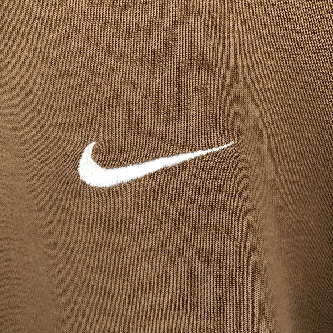 Nike Sweat Pullover Hoodie, Men's Size M cotton Beige type Vintage Second Hand