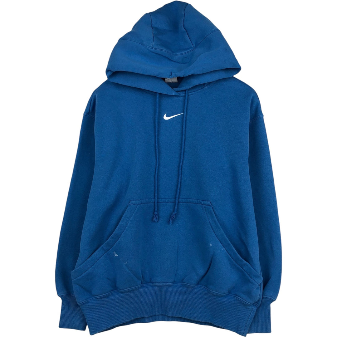 Nike Center Logo Sweat Pullover Hoodie (Men's Size XS) cotton Blue type light blue Vintage Second Hand