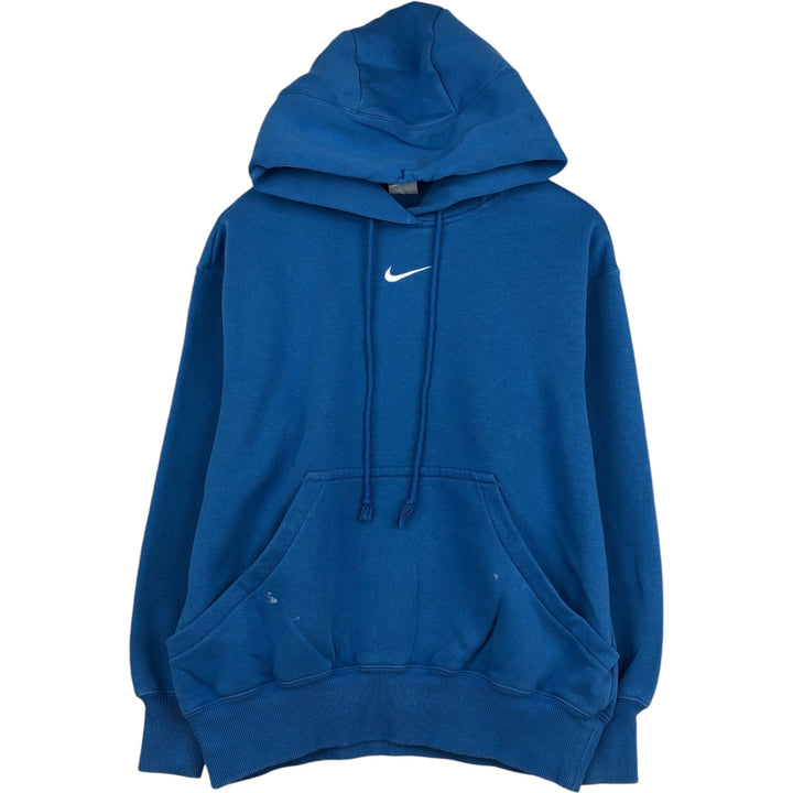 Nike Center Logo Sweat Pullover Hoodie (Men's Size XS) cotton Blue type light blue Vintage Second Hand