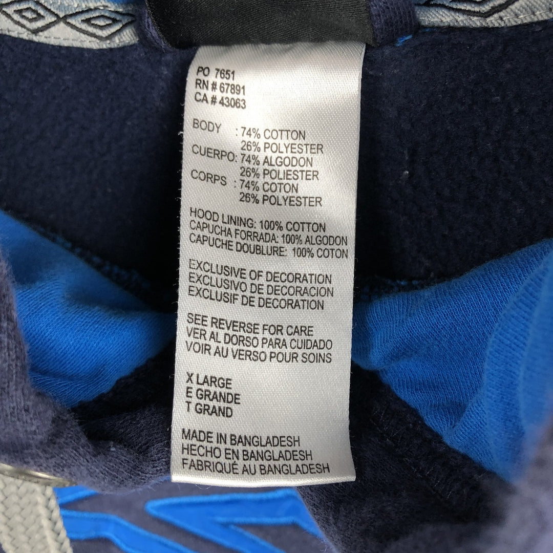 Umbro UMBRO sweatshirt pullover hoodie, men's XL size cotton navy blue type Vintage Second Hand