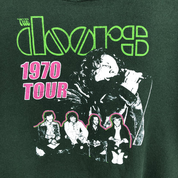 THE DOORS Band Sweatshirt Pullover Hoodie (Men's Size M) unclear green type Vintage Second Hand