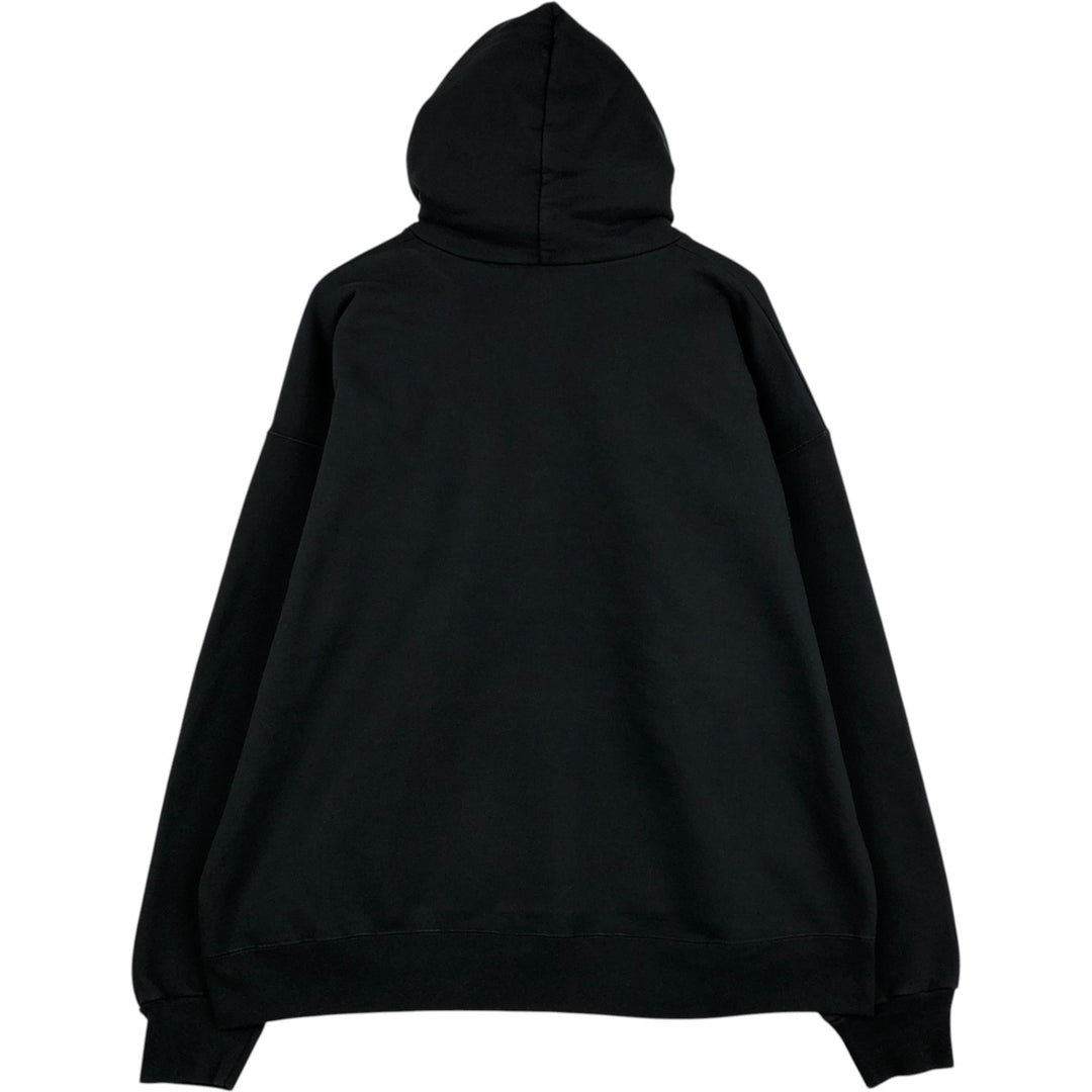 90s-00'S Hanes sweatshirt pullover hoodie, men's size XL equivalent, vintage. cotton black type Vintage Second Hand