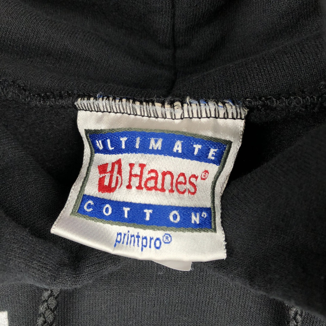 90s-00'S Hanes sweatshirt pullover hoodie, men's size XL equivalent, vintage. cotton black type Vintage Second Hand