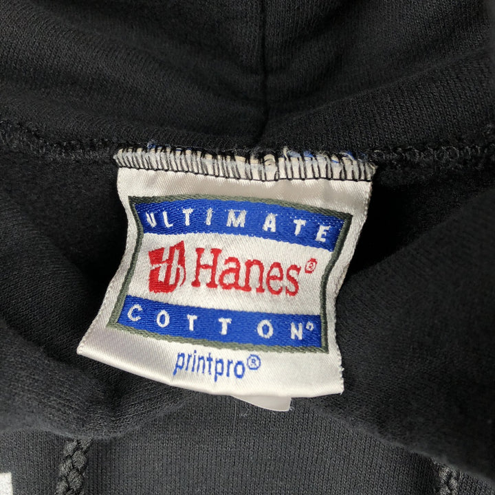 90s-00'S Hanes sweatshirt pullover hoodie, men's size XL equivalent, vintage. cotton black type Vintage Second Hand