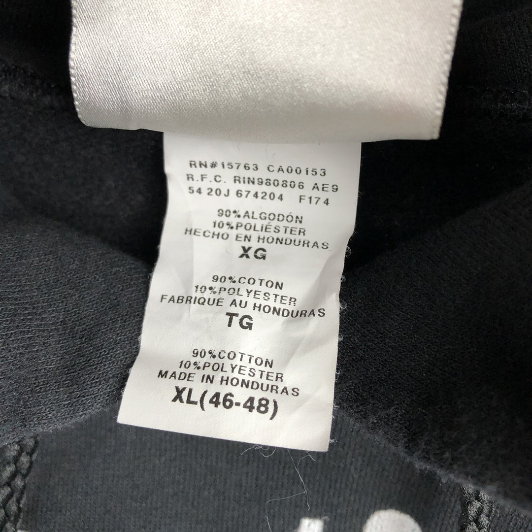 90s-00'S Hanes sweatshirt pullover hoodie, men's size XL equivalent, vintage. cotton black type Vintage Second Hand