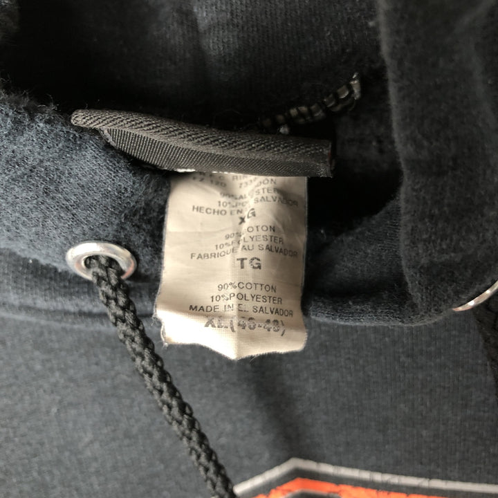 Harley-Davidson Advertising Pullover Hoodie, Men's XL cotton black type Vintage Second Hand