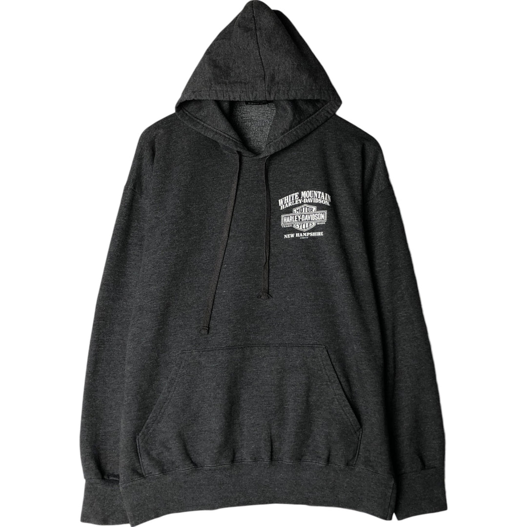 Harley-Davidson Advertising Pullover Hoodie, Men's Size L unclear gray type Vintage Second Hand