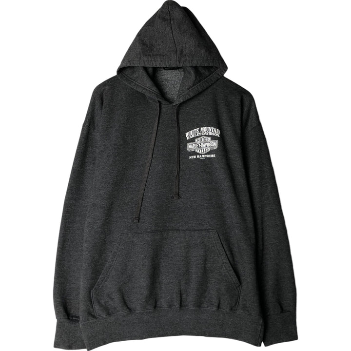 Harley-Davidson Advertising Pullover Hoodie, Men's Size L unclear gray type Vintage Second Hand
