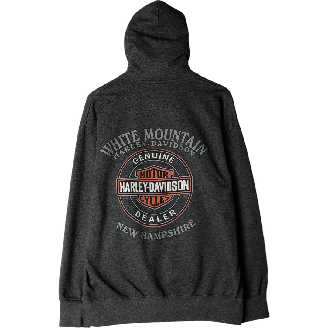 Harley-Davidson Advertising Pullover Hoodie, Men's Size L unclear gray type Vintage Second Hand