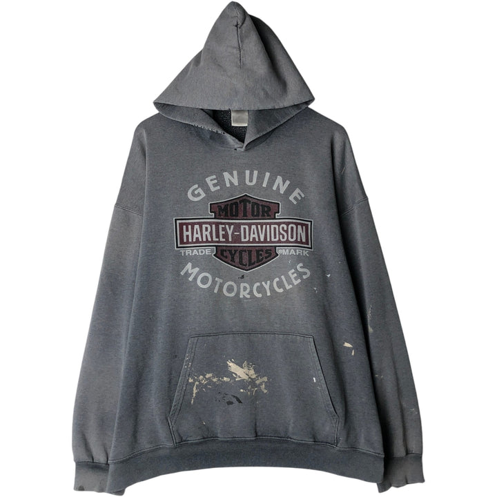 Harley-Davidson Advertising Pullover Hoodie, Men's XXL unclear gray type Vintage Second Hand