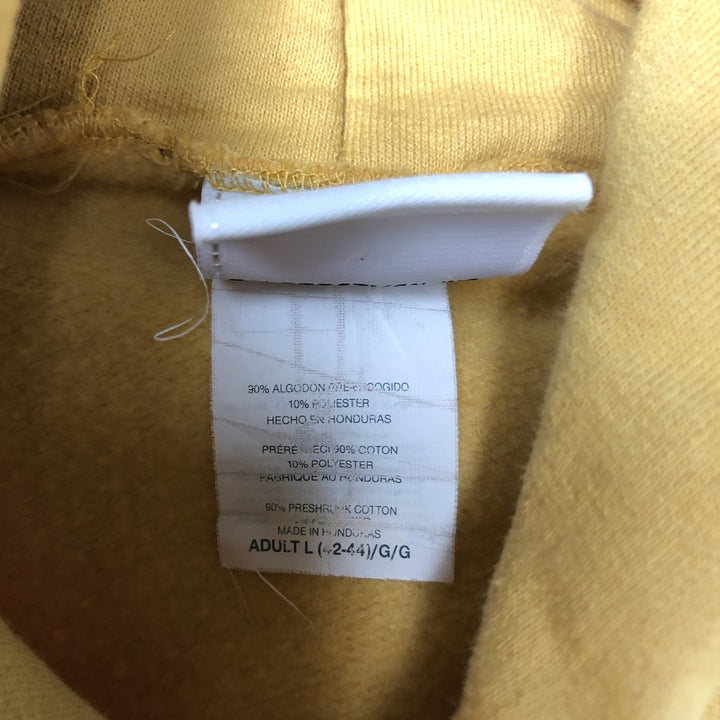 00'S Harley Davidson Fire Pattern Advertising Sweat Pullover Hoodie Men's L size cotton yellow type Vintage Second Hand