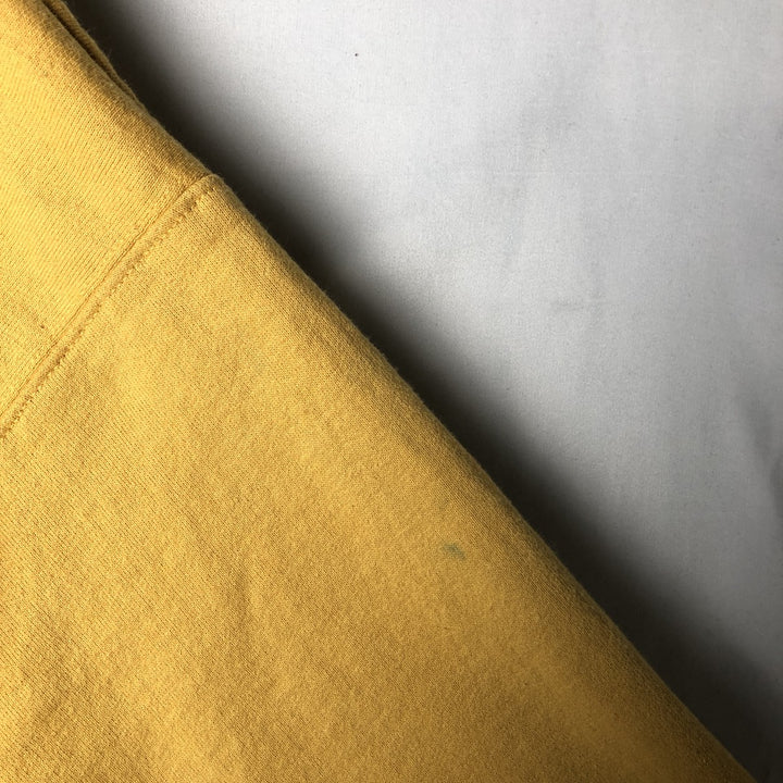 00'S Harley Davidson Fire Pattern Advertising Sweat Pullover Hoodie Men's L size cotton yellow type Vintage Second Hand