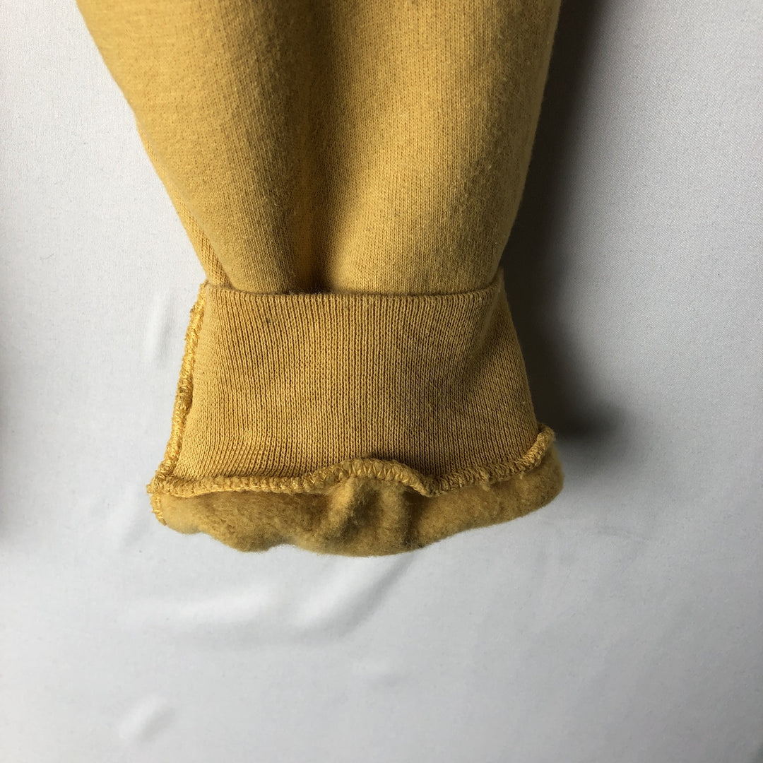 00'S Harley Davidson Fire Pattern Advertising Sweat Pullover Hoodie Men's L size cotton yellow type Vintage Second Hand