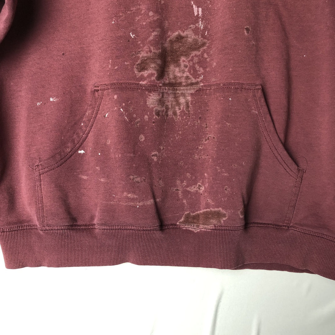 Harley-Davidson Advertising Pullover Hoodie, Men's XL cotton Red type red-purple Vintage Second Hand