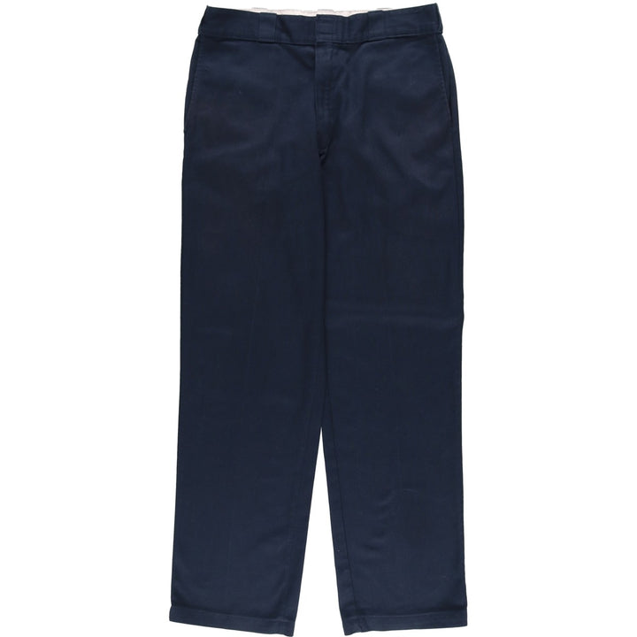 Dickies 874 FLEX ORIGINAL FIT Work Pants, Men's, Size 34 (approx.) polyester navy blue type Vintage Second Hand
