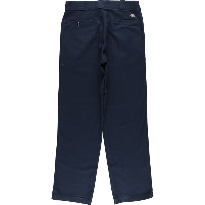 Dickies 874 FLEX ORIGINAL FIT Work Pants, Men's, Size 34 (approx.) polyester navy blue type Vintage Second Hand