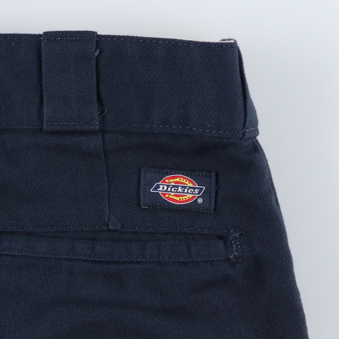 Dickies 874 FLEX ORIGINAL FIT Work Pants, Men's, Size 34 (approx.) polyester navy blue type Vintage Second Hand