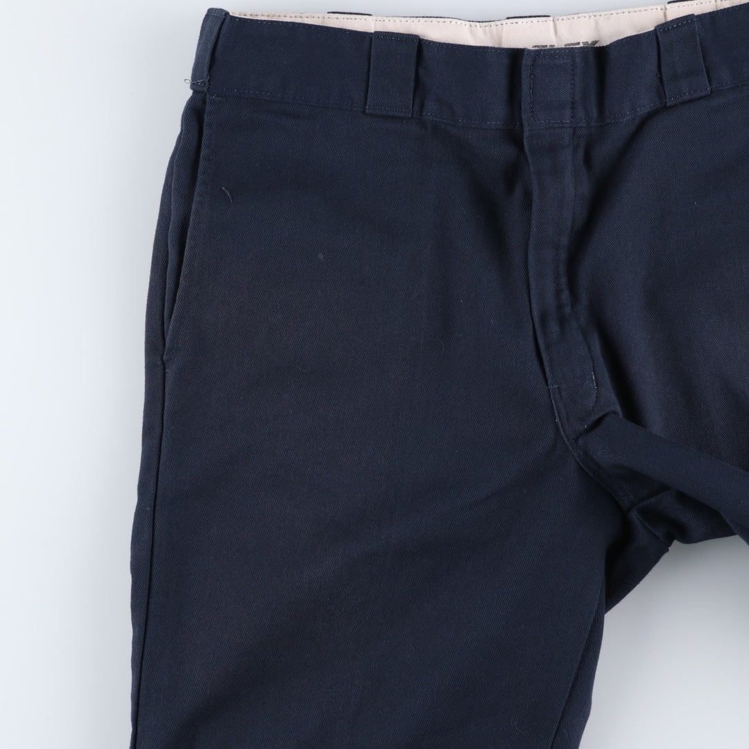 Dickies 874 FLEX ORIGINAL FIT Work Pants, Men's, Size 34 (approx.) polyester navy blue type Vintage Second Hand