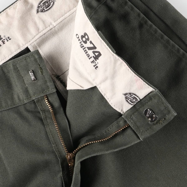 Dickies Work Pants Men's W34 unclear green type Vintage Second Hand