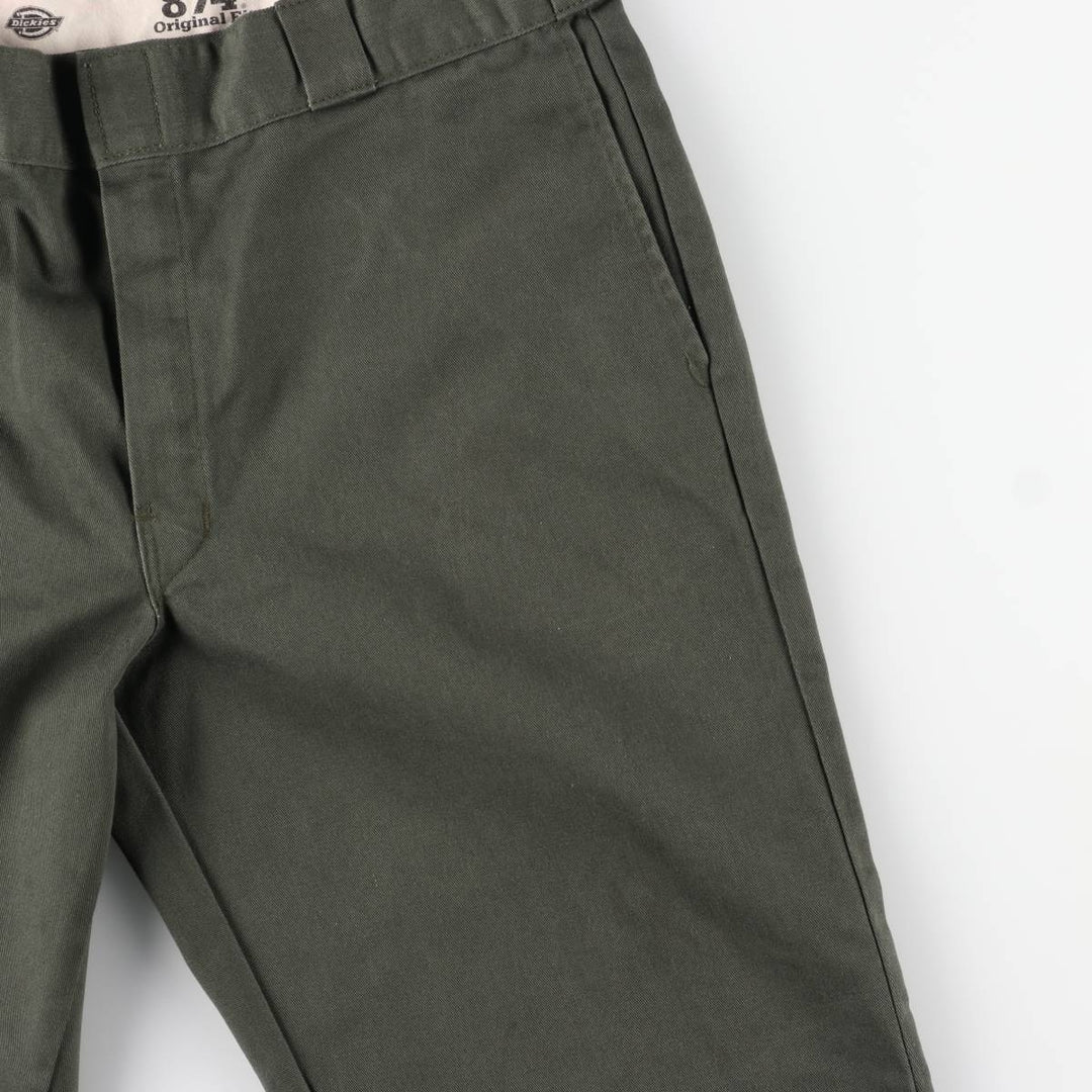 Dickies Work Pants Men's W34 unclear green type Vintage Second Hand