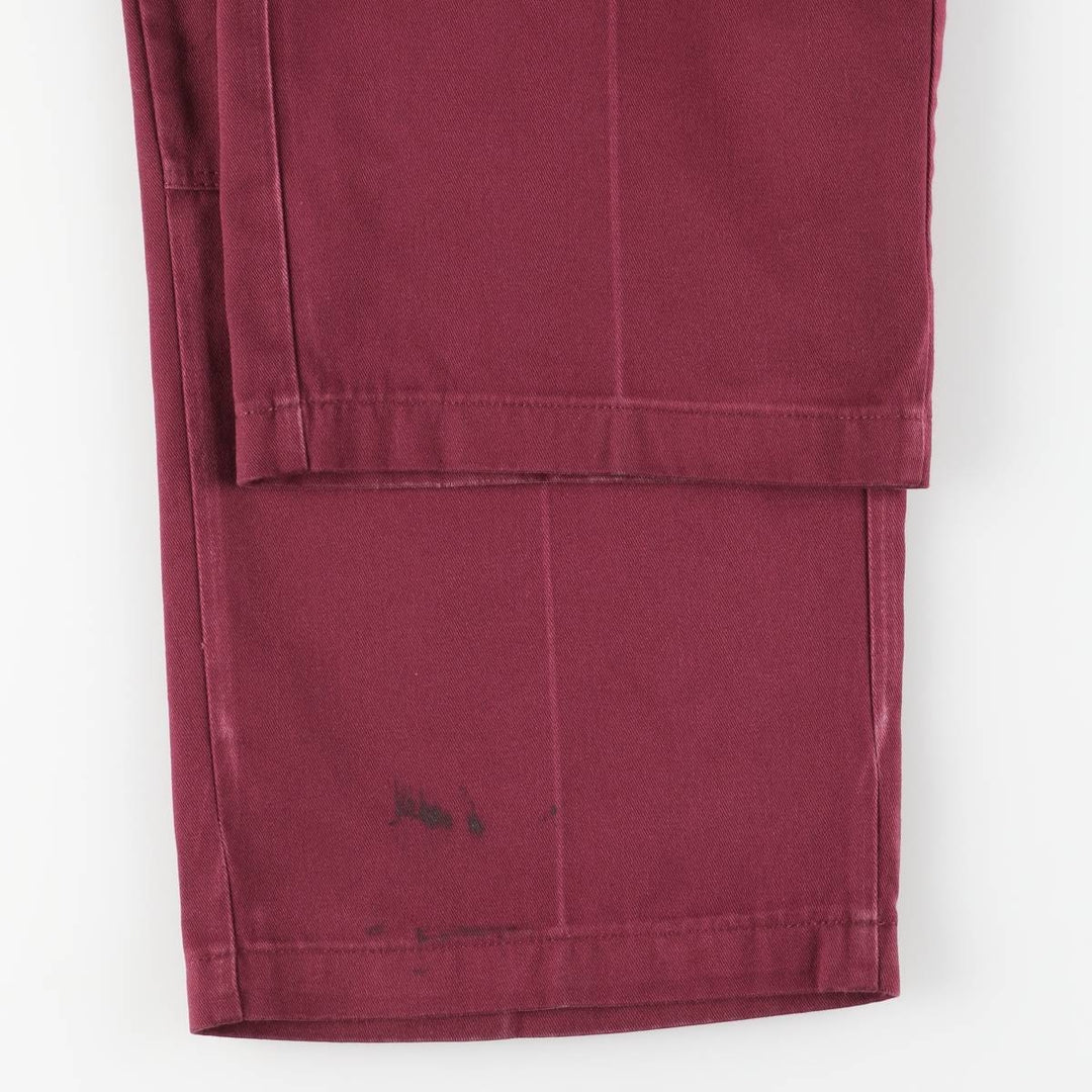 Dickies Double Knee Work Pants, Men's Size W36 polyester Red type red-purple Vintage Second Hand