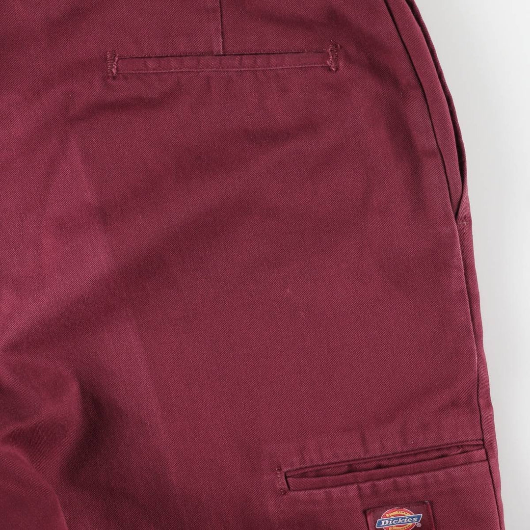 Dickies Double Knee Work Pants, Men's Size W36 polyester Red type red-purple Vintage Second Hand