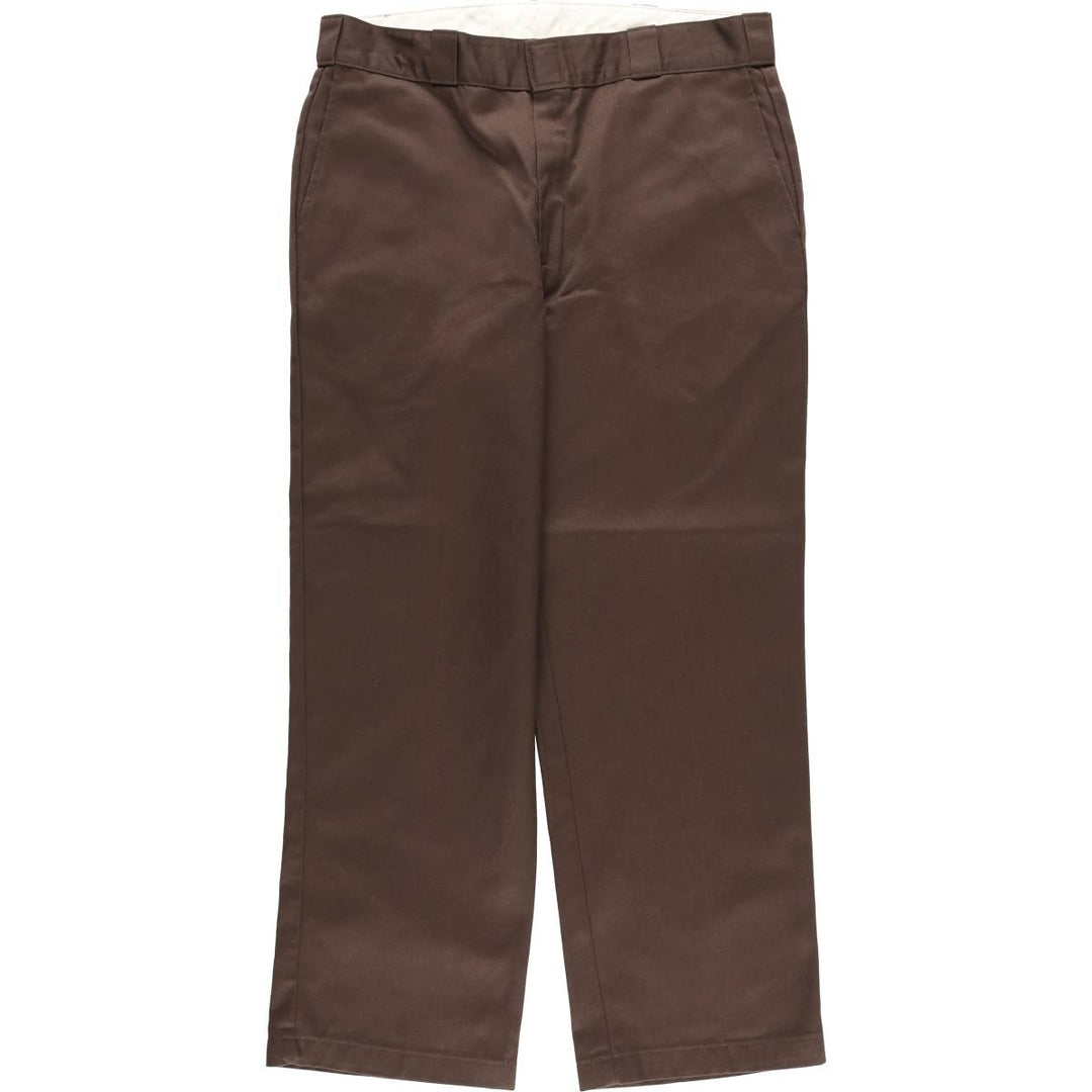 Dickies Work Pants Men's W36 polyester brown type Vintage Second Hand
