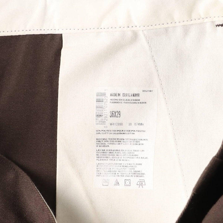 Dickies Work Pants Men's W36 polyester brown type Vintage Second Hand