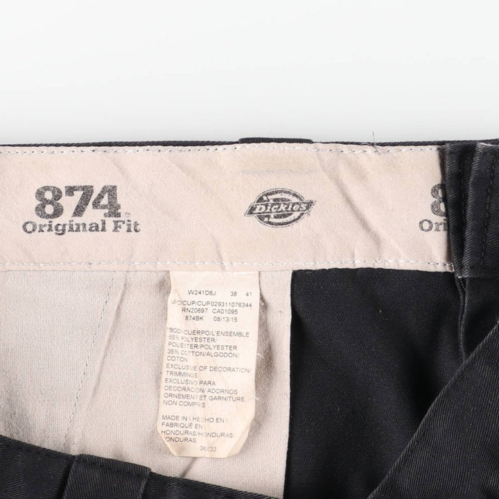 Dickies 874 Original Fit Work Pants for Men, W36 polyester black type Vintage Second Hand