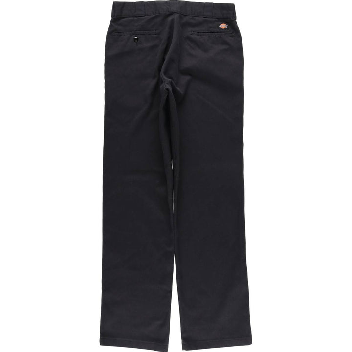 Dickies work pants for men, size W34 (approx.), zipper fly. polyester black type Vintage Second Hand