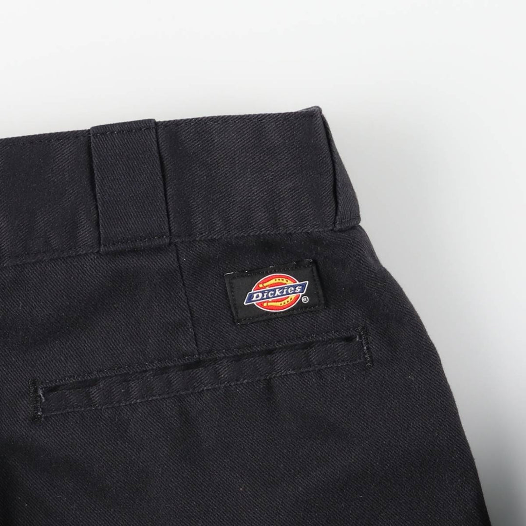 Dickies work pants for men, size W34 (approx.), zipper fly. polyester black type Vintage Second Hand