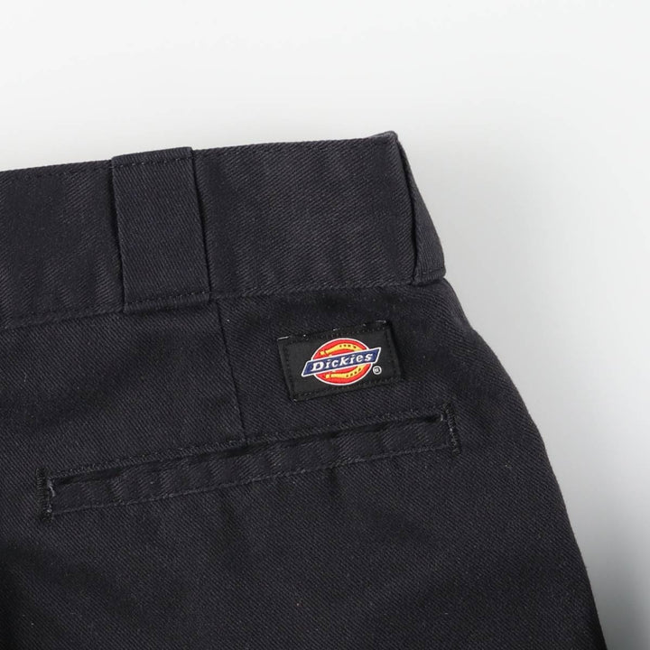 Dickies work pants for men, size W34 (approx.), zipper fly. polyester black type Vintage Second Hand