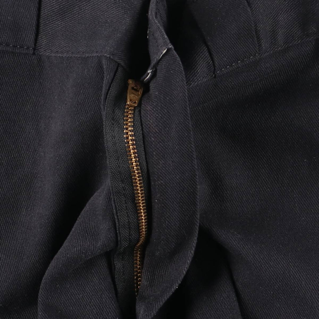 Dickies work pants for men, size W34 (approx.), zipper fly. polyester black type Vintage Second Hand