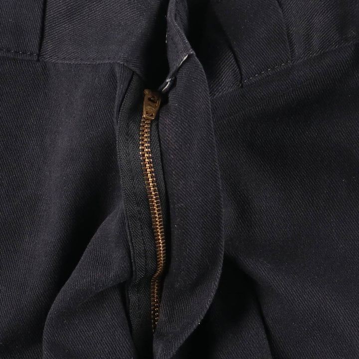 Dickies work pants for men, size W34 (approx.), zipper fly. polyester black type Vintage Second Hand