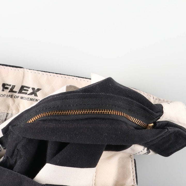 Dickies work pants for men, size W34 (approx.), zipper fly. polyester black type Vintage Second Hand