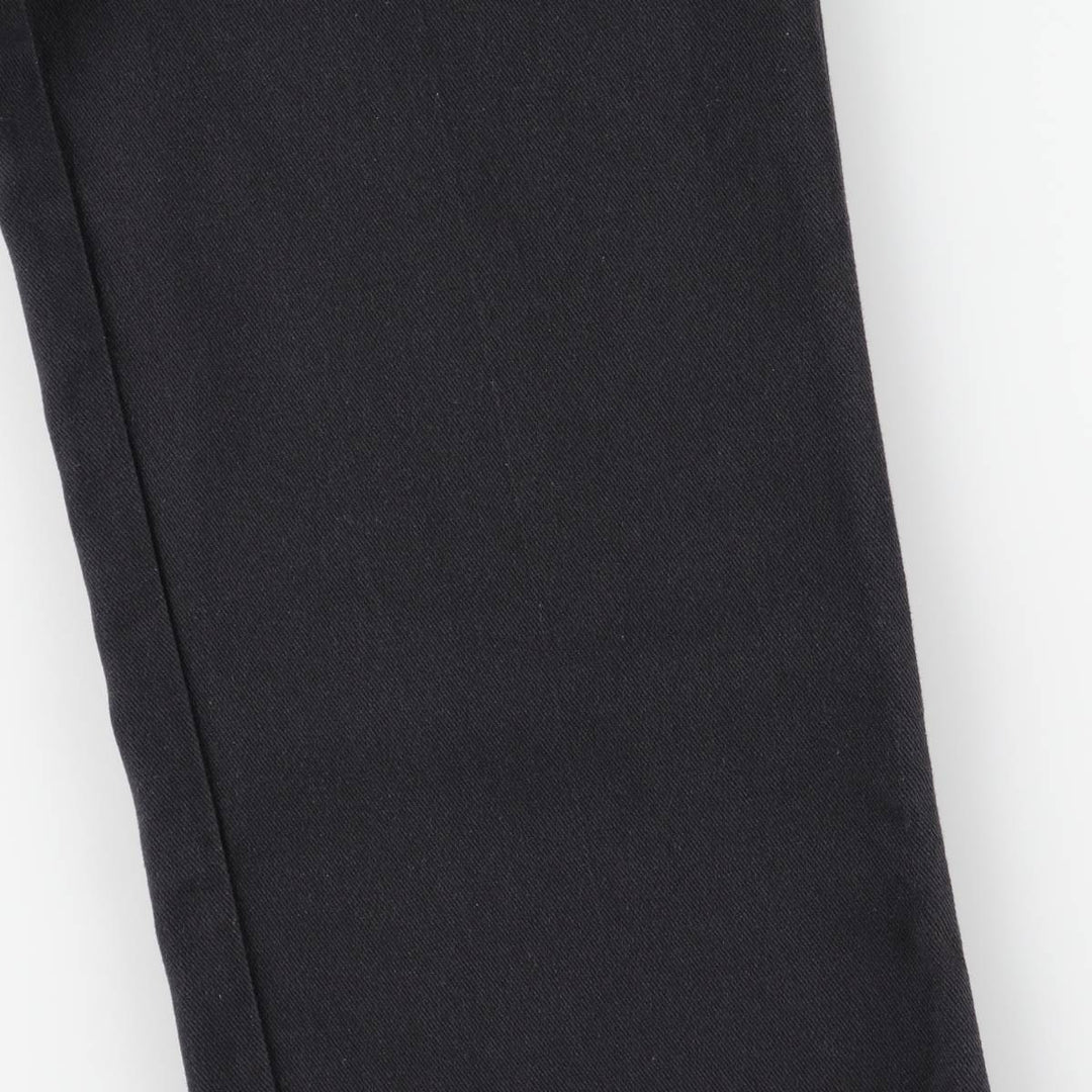 Dickies work pants for men, size W34 (approx.), zipper fly. polyester black type Vintage Second Hand