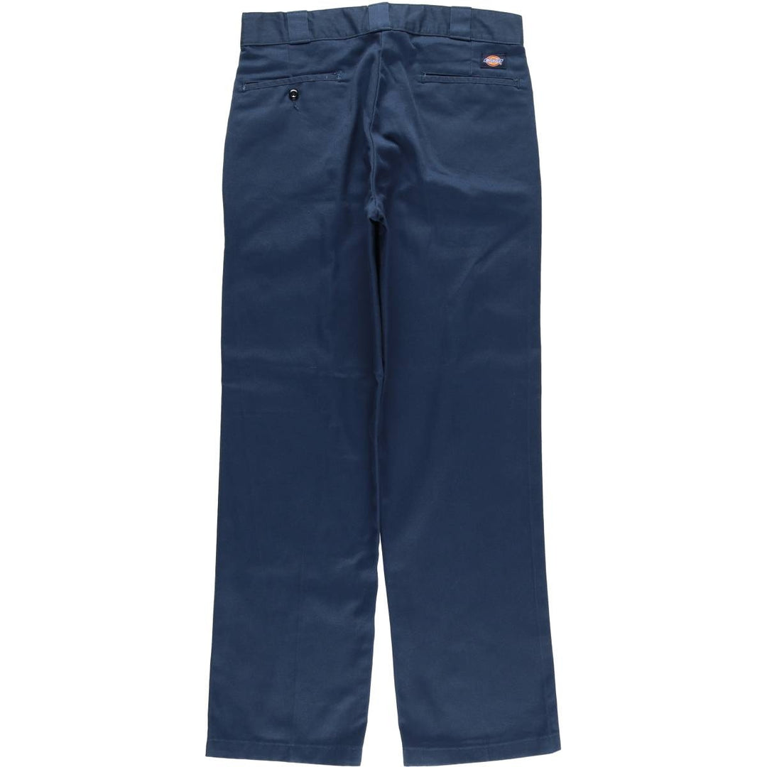 Dickies Work Pants Men's W33 polyester navy blue type Vintage Second Hand