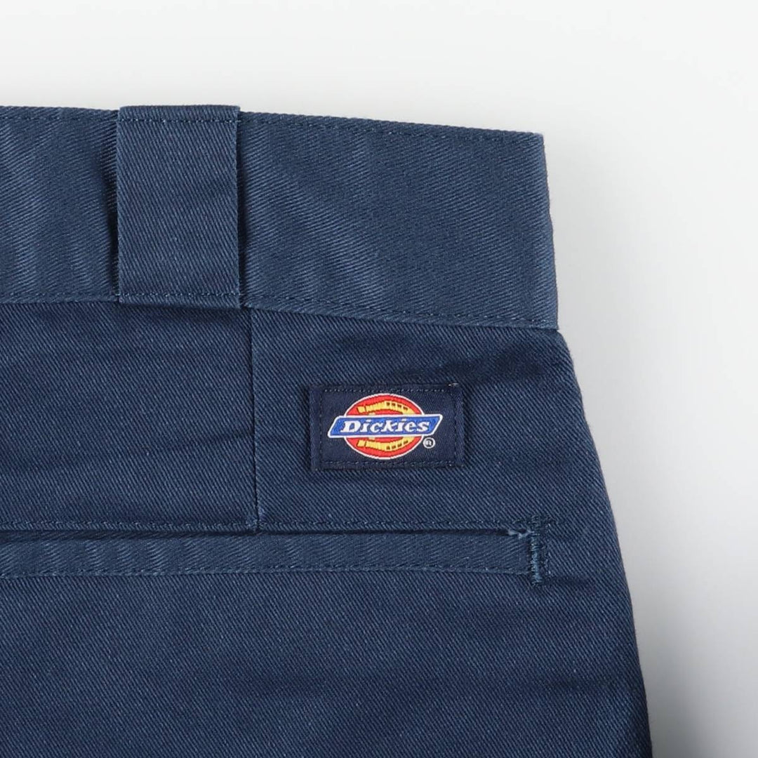 Dickies Work Pants Men's W33 polyester navy blue type Vintage Second Hand